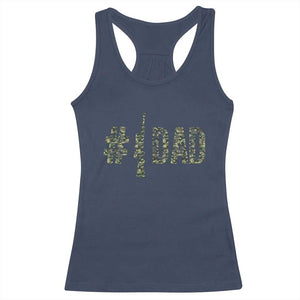 Funny No 1 Hunting Dad Racerback Tank Top Number One Hunter Fathers Day TS11 Navy Print Your Wear