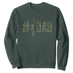 Funny No 1 Hunting Dad Sweatshirt Number One Hunter Fathers Day TS11 Dark Forest Green Print Your Wear