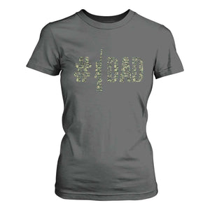 Funny No 1 Hunting Dad T Shirt For Women Number One Hunter Fathers Day TS11 Dark Heather Print Your Wear