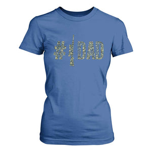 Funny No 1 Hunting Dad T Shirt For Women Number One Hunter Fathers Day TS11 Royal Blue Print Your Wear