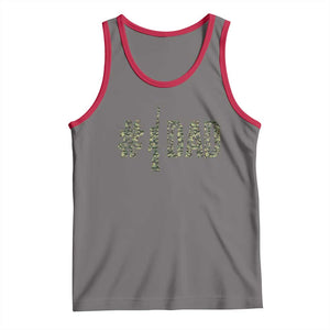 Funny No 1 Hunting Dad Tank Top Number One Hunter Fathers Day TS11 Deep Heather Red Print Your Wear