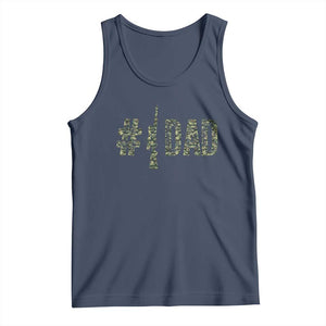 Funny No 1 Hunting Dad Tank Top Number One Hunter Fathers Day TS11 Navy Print Your Wear