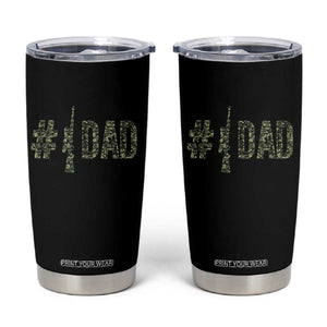 Funny No 1 Hunting Dad Tumbler Cup Number One Hunter Fathers Day TS11 Black Print Your Wear