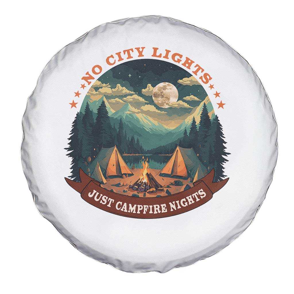 Funny No City Lights Just Campfire Nights Spare Tire Cover TS11 Print Your Wear