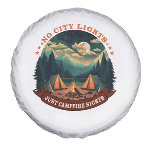 Funny No City Lights Just Campfire Nights Spare Tire Cover TS11 Print Your Wear