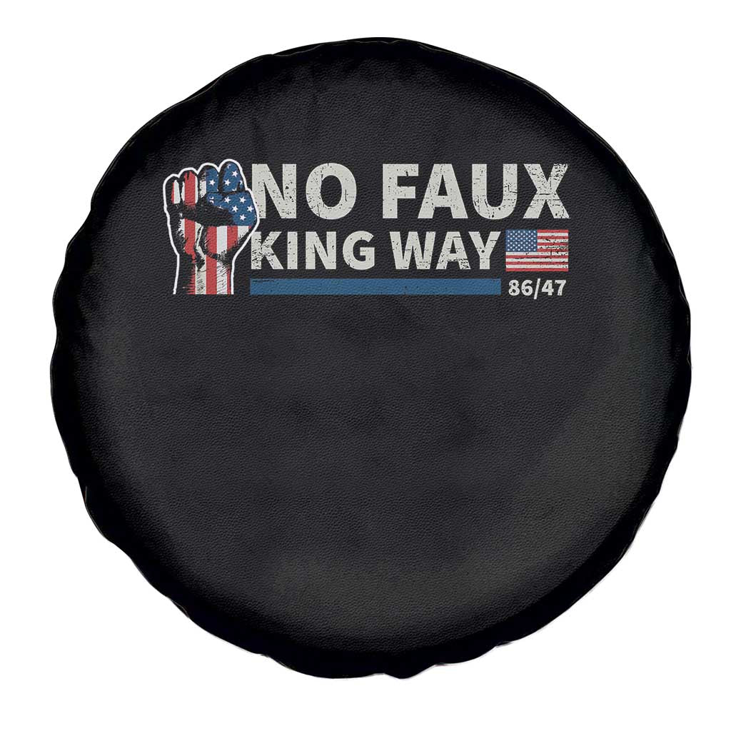 Funny No Faux King Way 8647 Spare Tire Cover Vintage American Flag TS11 Print Your Wear