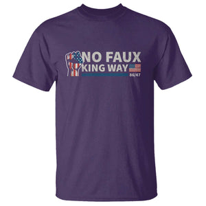 Funny No Faux King Way 8647 T Shirt Vintage American Flag TS11 Purple Print Your Wear