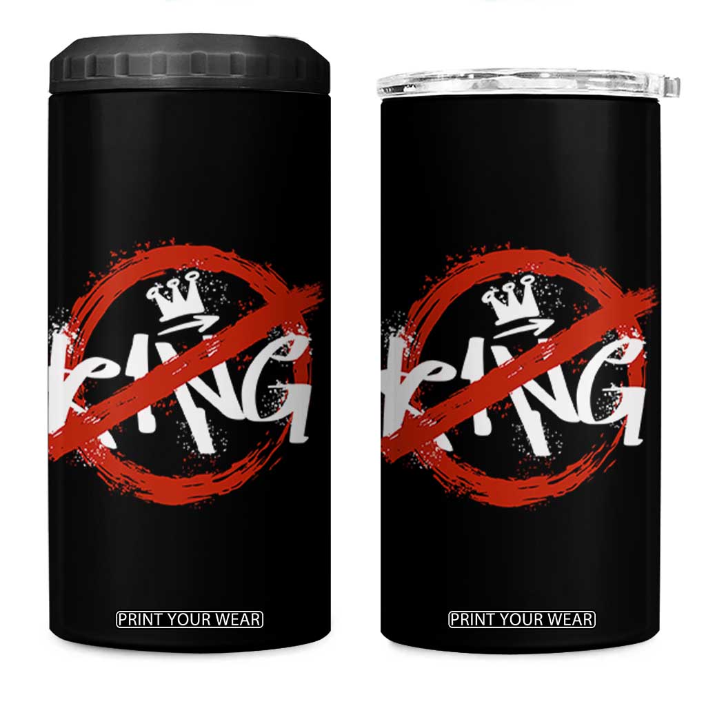 Funny No King Graffiti Style Crown 4 in 1 Can Cooler Tumbler TS11 One Size: 16 oz Black Print Your Wear