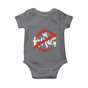 Funny No King Graffiti Style Crown Baby Onesie TS11 Charcoal Print Your Wear