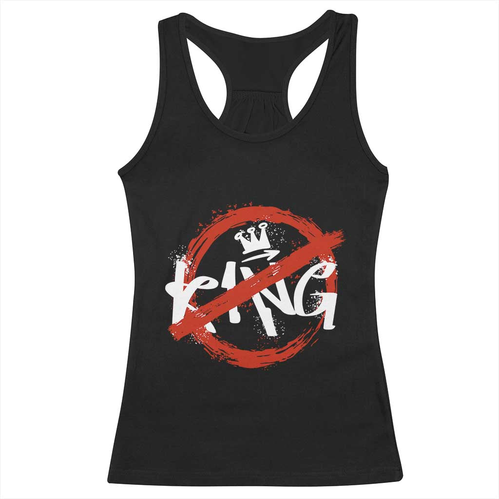 Funny No King Graffiti Style Crown Racerback Tank Top TS11 Black Print Your Wear