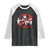 Funny No King Graffiti Style Crown Raglan Shirt TS11 Black White Print Your Wear