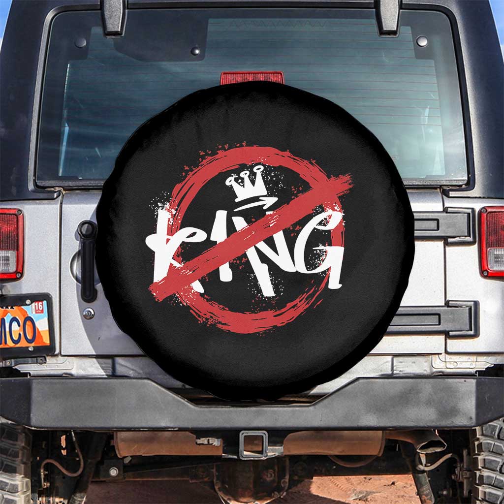 Funny No King Graffiti Style Crown Spare Tire Cover TS11 No hole Black Print Your Wear