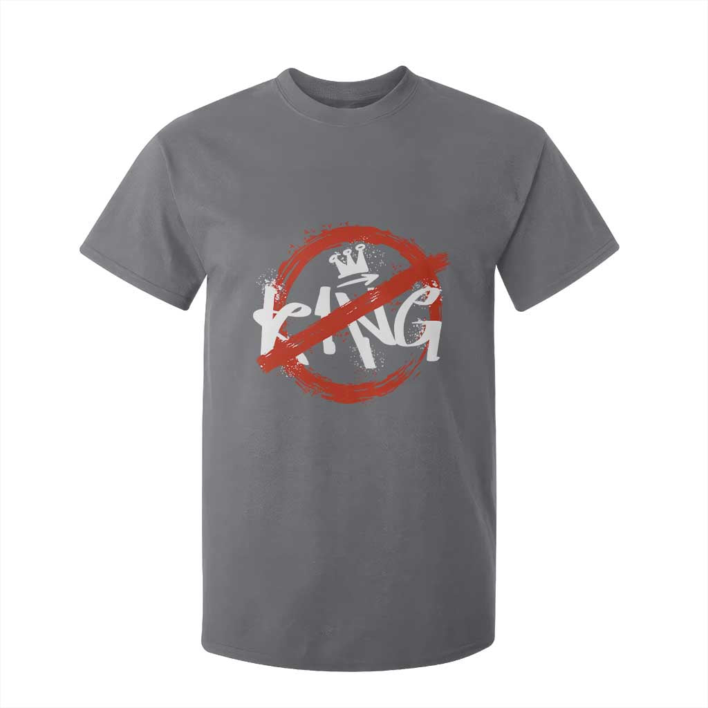 Funny No King Graffiti Style Crown T Shirt For Kid TS11 Charcoal Print Your Wear