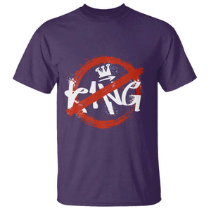 Funny No King Graffiti Style Crown T Shirt TS11 Purple Print Your Wear