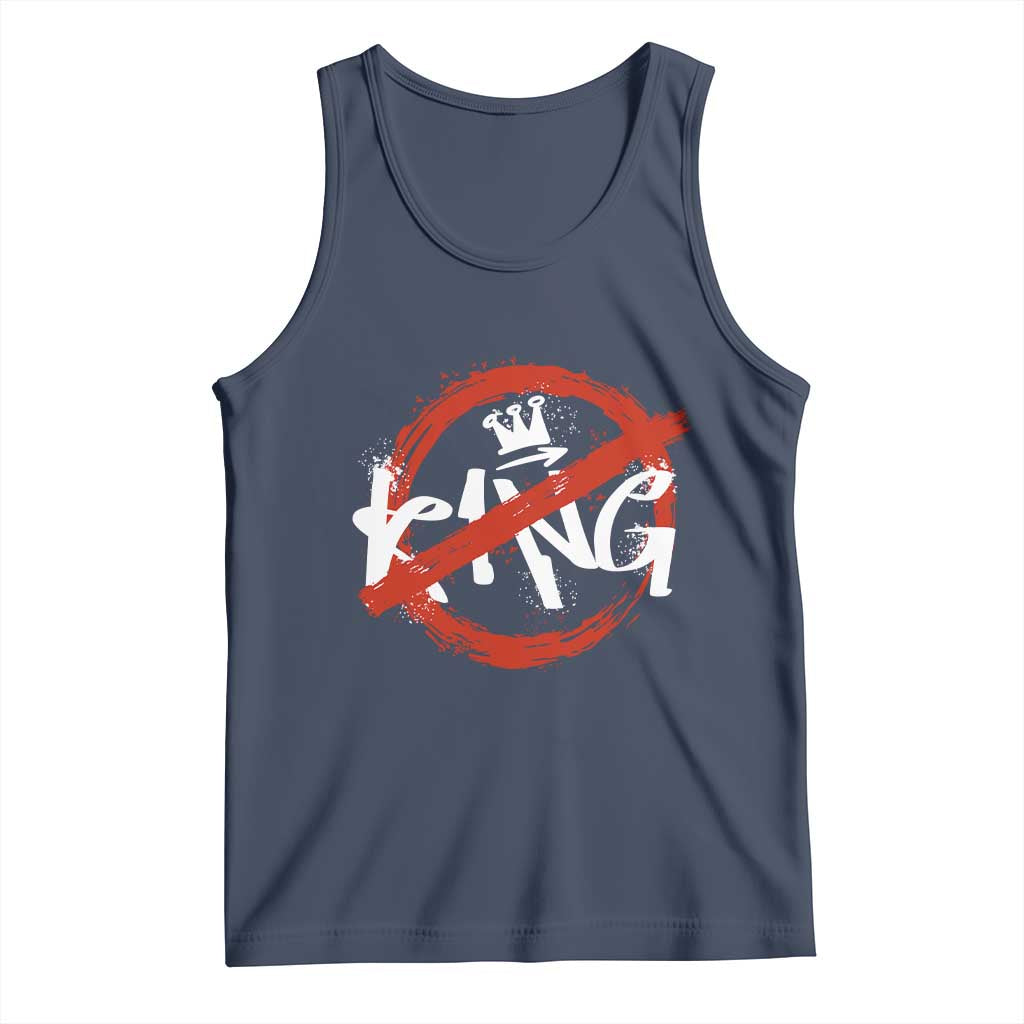 Funny No King Graffiti Style Crown Tank Top TS11 Navy Print Your Wear