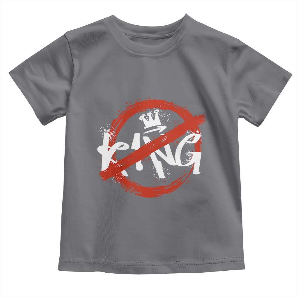 Funny No King Graffiti Style Crown Toddler T Shirt TS11 Charcoal Print Your Wear