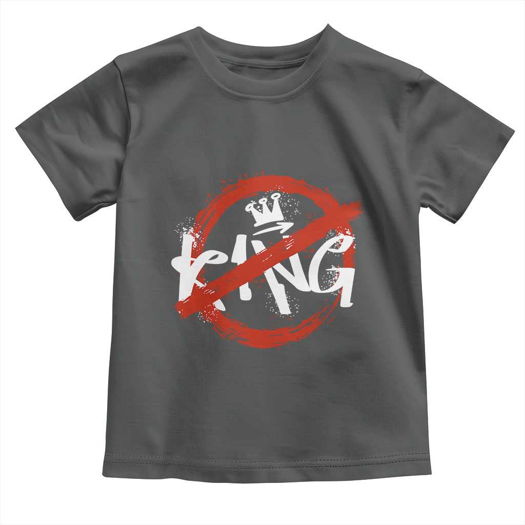 Funny No King Graffiti Style Crown Toddler T Shirt TS11 Dark Heather Print Your Wear