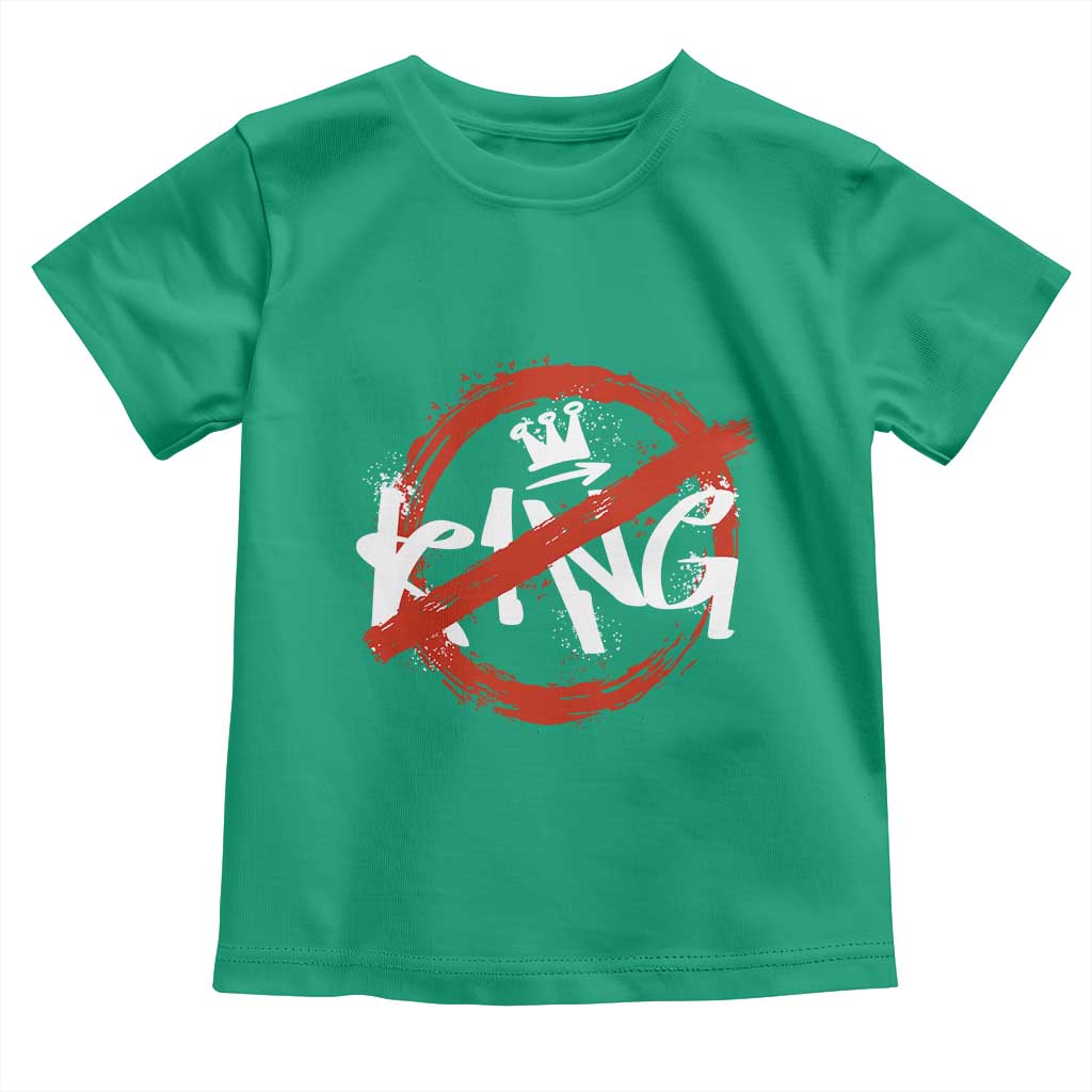 Funny No King Graffiti Style Crown Toddler T Shirt TS11 Irish Green Print Your Wear