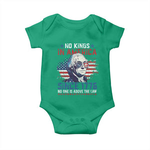 Funny No King In America Since 1776 No One Is Above The Law Baby Onesie George Washington TS11 Irish Green Print Your Wear
