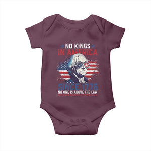 Funny No King In America Since 1776 No One Is Above The Law Baby Onesie George Washington TS11 Maroon Print Your Wear