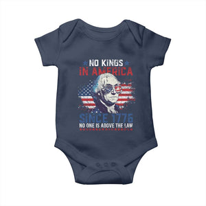 Funny No King In America Since 1776 No One Is Above The Law Baby Onesie George Washington TS11 Navy Print Your Wear