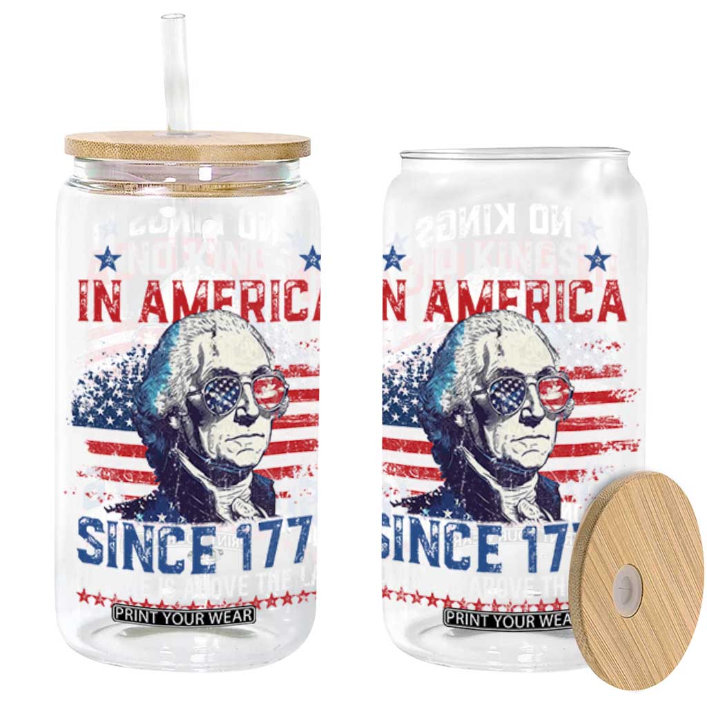 Funny No King In America Since 1776 No One Is Above The Law Glass Can George Washington TS11 Black Print Your Wear