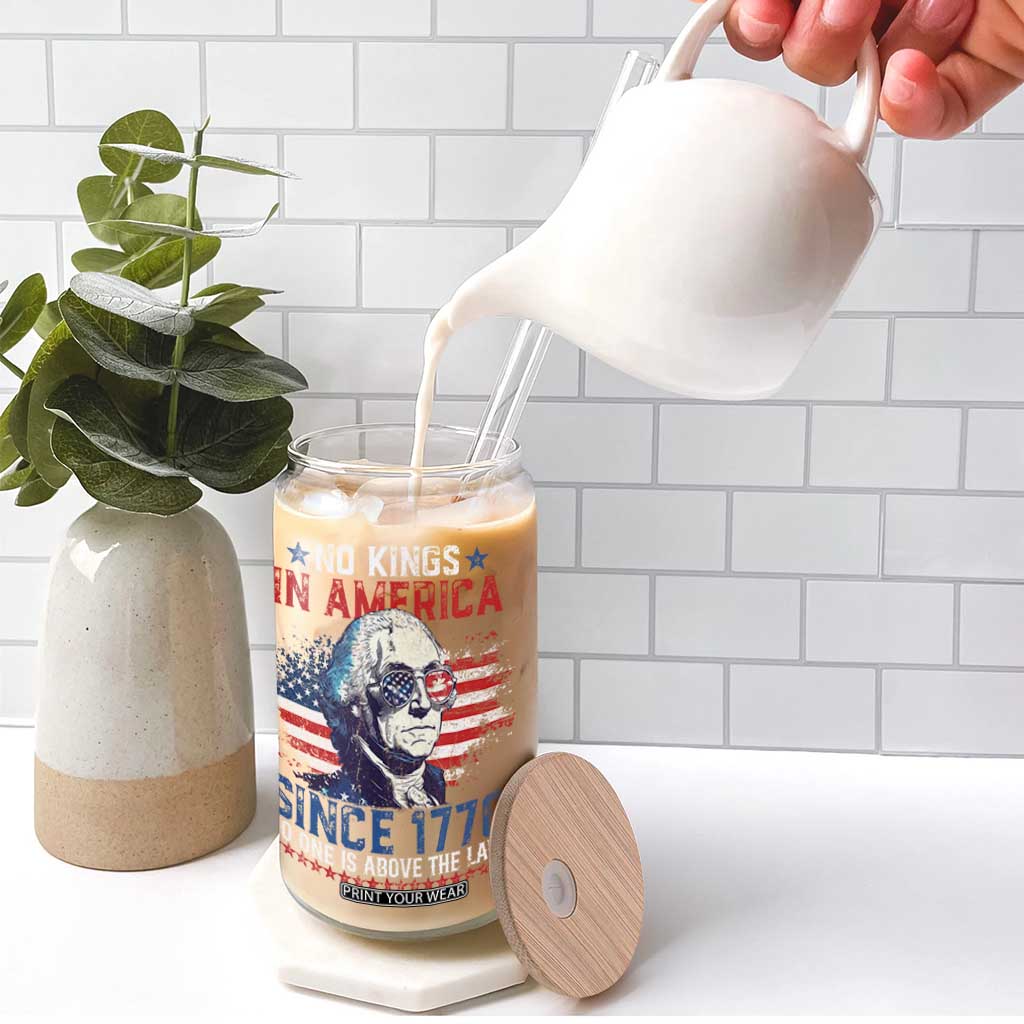 Funny No King In America Since 1776 No One Is Above The Law Glass Can George Washington TS11 Print Your Wear