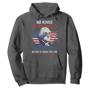 Funny No King In America Since 1776 No One Is Above The Law Hoodie George Washington TS11 Dark Heather Print Your Wear
