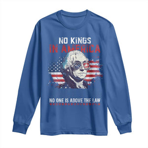 Funny No King In America Since 1776 No One Is Above The Law Long Sleeve Shirt George Washington TS11 Royal Blue Print Your Wear