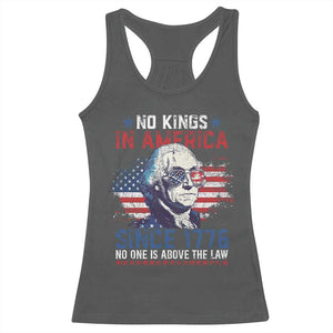 Funny No King In America Since 1776 No One Is Above The Law Racerback Tank Top George Washington TS11 Dark Heather Print Your Wear