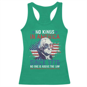 Funny No King In America Since 1776 No One Is Above The Law Racerback Tank Top George Washington TS11 Irish Green Print Your Wear