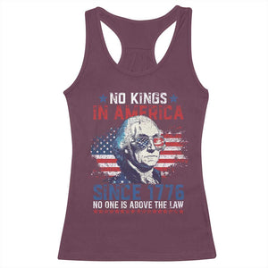 Funny No King In America Since 1776 No One Is Above The Law Racerback Tank Top George Washington TS11 Maroon Print Your Wear