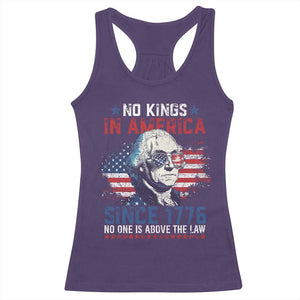 Funny No King In America Since 1776 No One Is Above The Law Racerback Tank Top George Washington TS11 Purple Print Your Wear