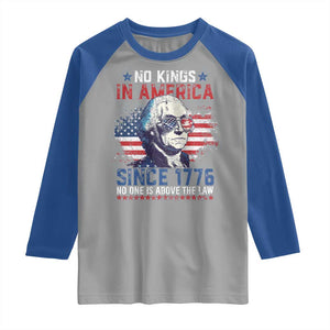 Funny No King In America Since 1776 No One Is Above The Law Raglan Shirt George Washington TS11 Sport Gray Royal Print Your Wear
