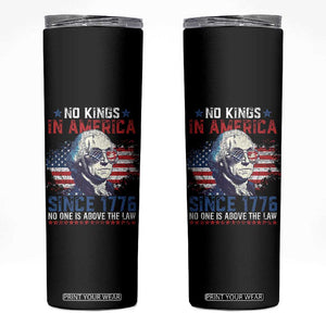 Funny No King In America Since 1776 No One Is Above The Law Skinny Tumbler George Washington TS11 Black Print Your Wear
