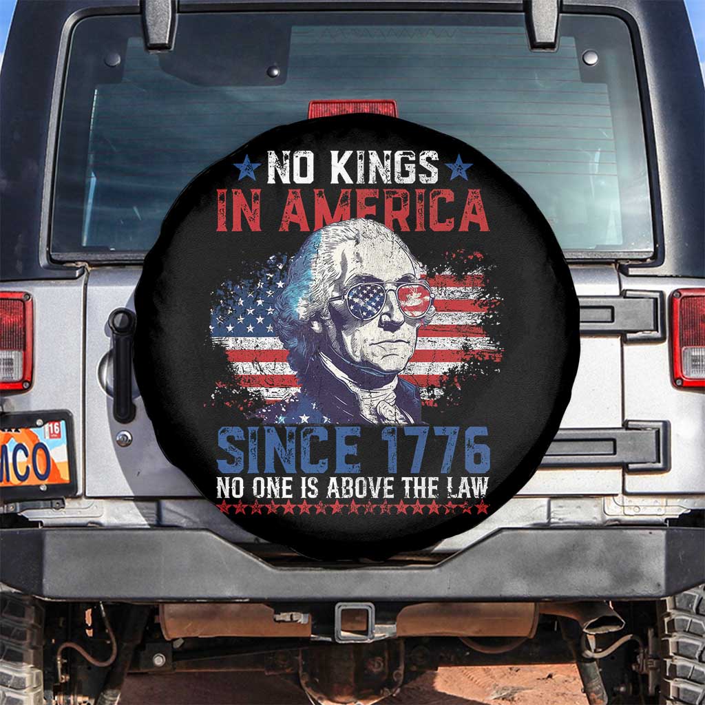 Funny No King In America Since 1776 No One Is Above The Law Spare Tire Cover George Washington TS11 No hole Black Print Your Wear