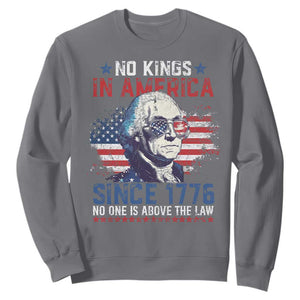 Funny No King In America Since 1776 No One Is Above The Law Sweatshirt George Washington TS11 Charcoal Print Your Wear