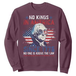 Funny No King In America Since 1776 No One Is Above The Law Sweatshirt George Washington TS11 Maroon Print Your Wear