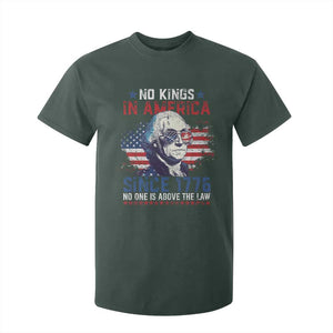 Funny No King In America Since 1776 No One Is Above The Law T Shirt For Kid George Washington TS11 Dark Forest Green Print Your Wear