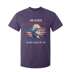 Funny No King In America Since 1776 No One Is Above The Law T Shirt For Kid George Washington TS11 Purple Print Your Wear