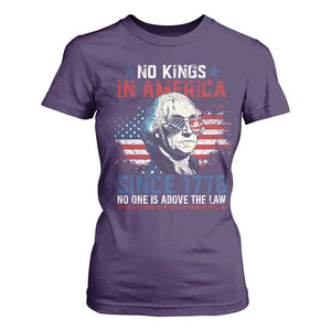 Funny No King In America Since 1776 No One Is Above The Law T Shirt For Women George Washington TS11 Purple Print Your Wear