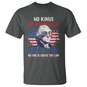 Funny No King In America Since 1776 No One Is Above The Law T Shirt George Washington TS11 Dark Heather Print Your Wear