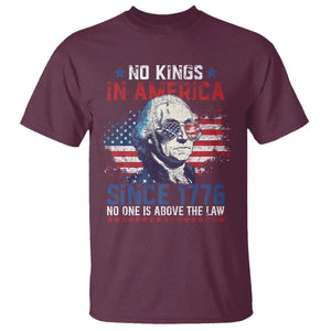 Funny No King In America Since 1776 No One Is Above The Law T Shirt George Washington TS11 Maroon Print Your Wear