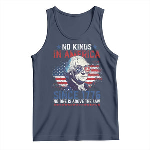 Funny No King In America Since 1776 No One Is Above The Law Tank Top George Washington TS11 Navy Print Your Wear