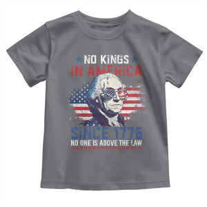 Funny No King In America Since 1776 No One Is Above The Law Toddler T Shirt George Washington TS11 Charcoal Print Your Wear