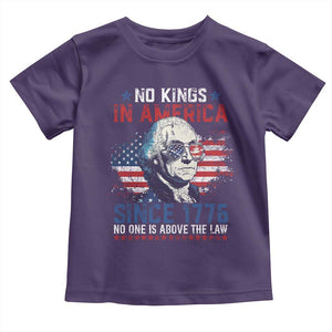 Funny No King In America Since 1776 No One Is Above The Law Toddler T Shirt George Washington TS11 Purple Print Your Wear