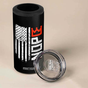 Funny Nope No Kings Vintage American Flag 4 in 1 Can Cooler Tumbler TS11 Print Your Wear