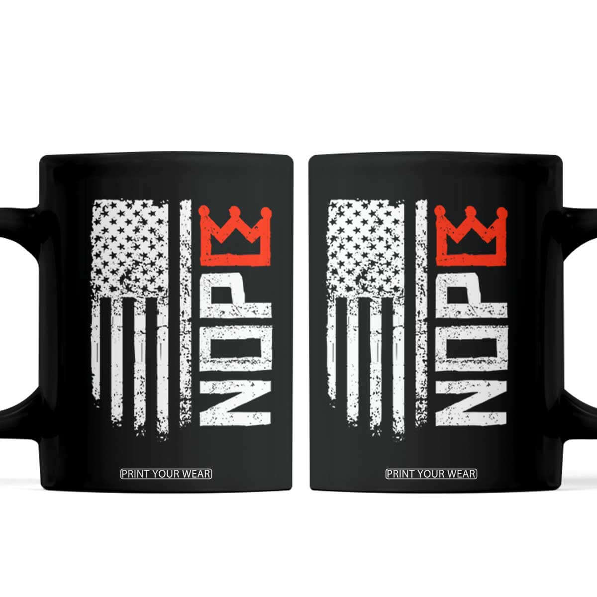 Funny Nope No Kings Vintage American Flag Coffee Mug TS11 Black Print Your Wear