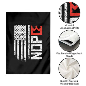 Funny Nope No Kings Vintage American Flag Garden Flag TS11 Print Your Wear