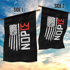 Funny Nope No Kings Vintage American Flag Garden Flag TS11 Print Your Wear